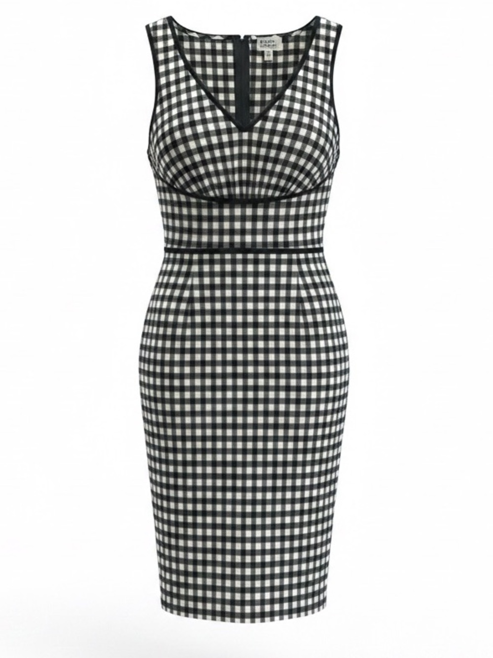 Unique Vintage Gingham Black And White Midi Dress Size Medium New With Tags — image 2 of 8